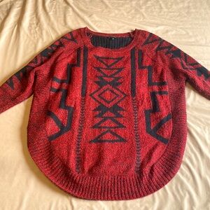 Aztec print sweater by Express size Small